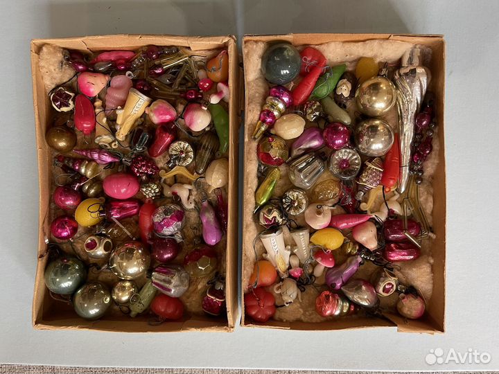 Наборы елочных игрушек СССР малютка