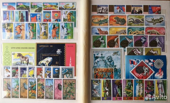 Марки Монголии 1958-1983 в альбоме (чистые), ч. 2