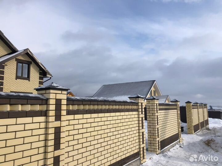 Защита на столб забора под мягкую черепицу