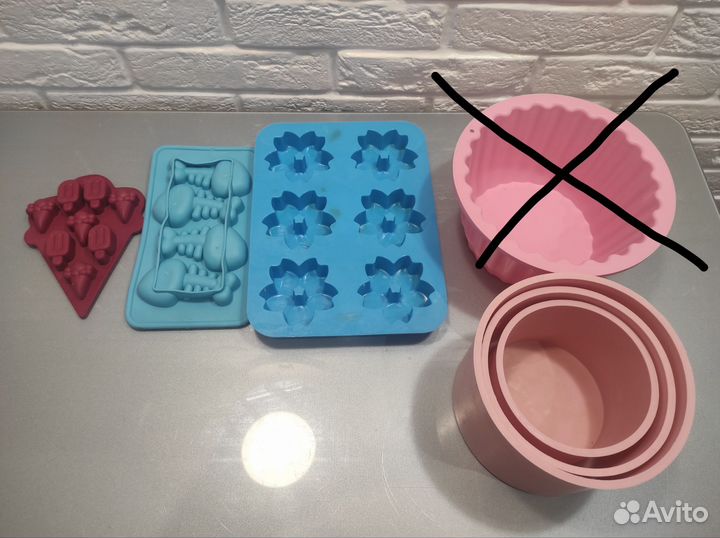 Силиконовые формы для льда и куличей