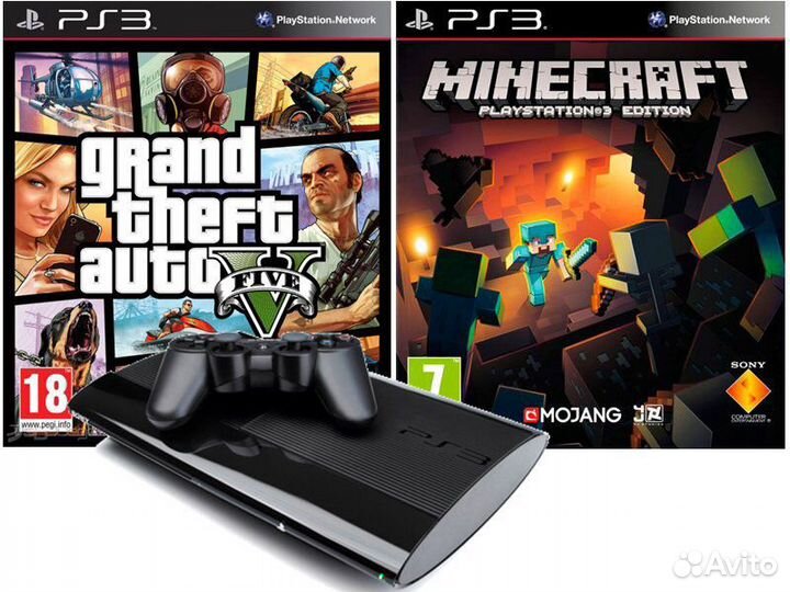 Игровая приставка ps3 Прошита много игр внутри