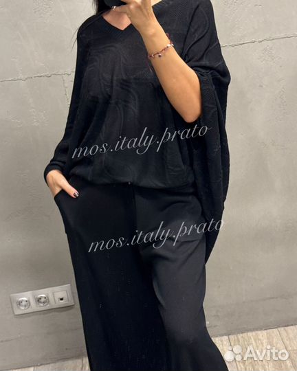 Туника брюки тонкий кашемир италия большие размеры