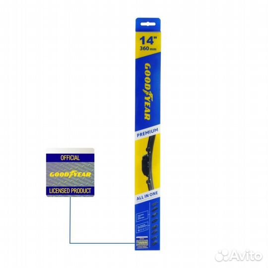 Щетка стеклоочистителя бескаркасная premium 360мм