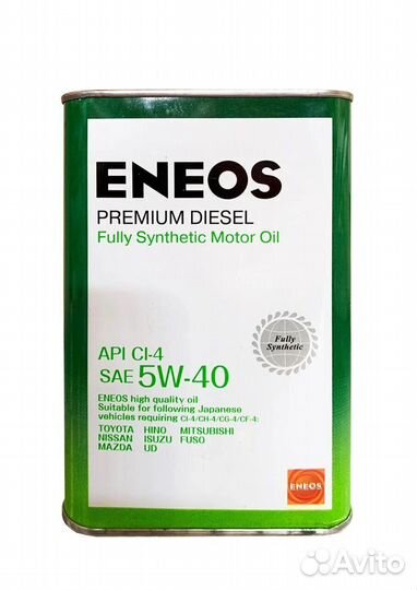 5w-40 eneos Premium Diesel 4л CI-4