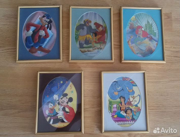 Детские картинки диснеевские мульфильмы 5шт. имп