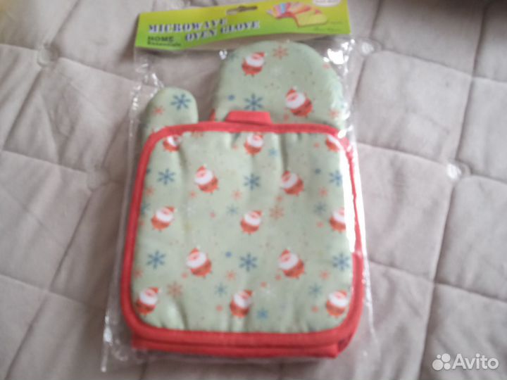 Набор кухонный, текстиль варежка, прихватка