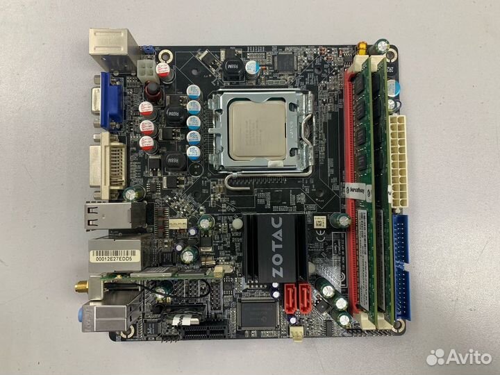 Комплект: плата Zotac s775 + проц. C2D E7500 + 2Gb