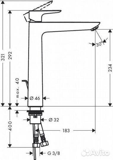 Hansgrohe 71716140 Смеситель для ракови