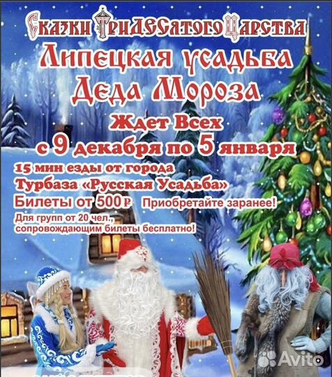 Липецкая усадьба деда мороза