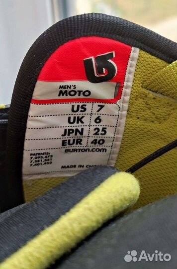 Сноубордические ботинки Burton Moto US 7
