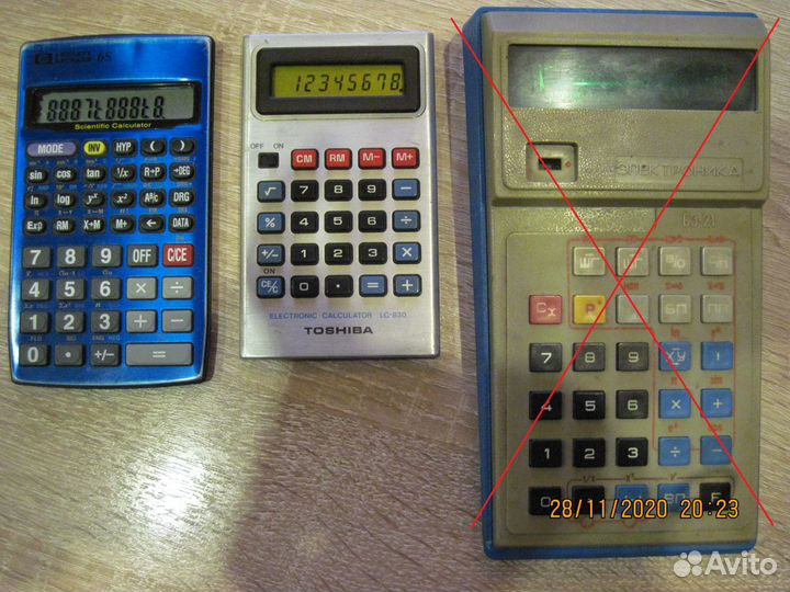 Калькулятор Toshiba, Hewlett packard