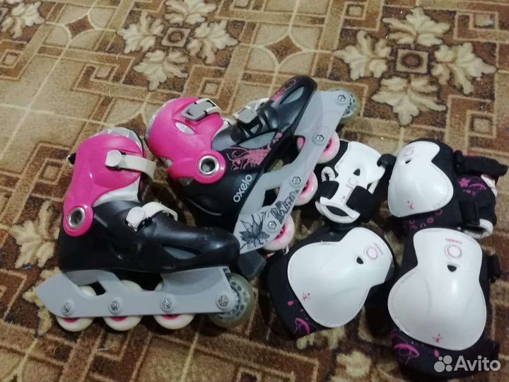 Роликовые коньки детские с защитой 34-36 размер