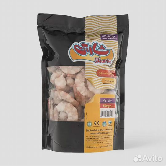 Креветки очищенные с хвостом 500гр
