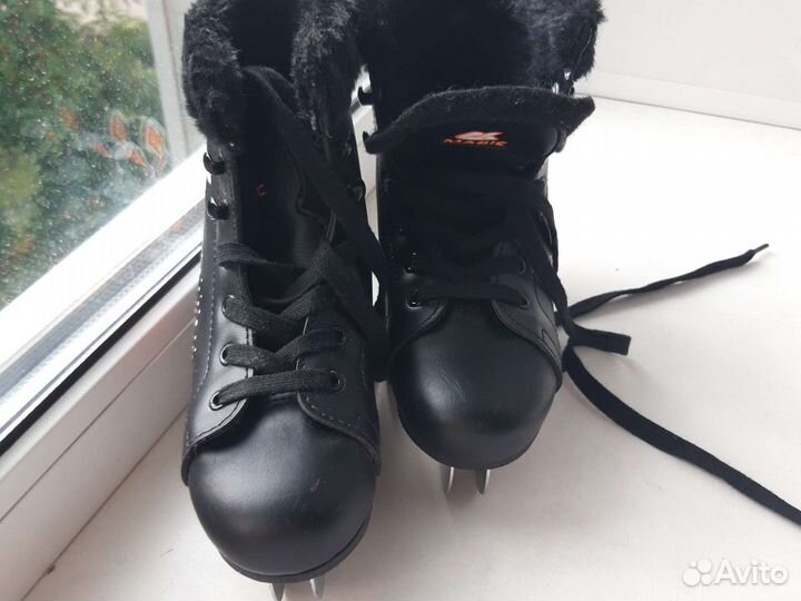 Детские коньки на двойных лезвиях