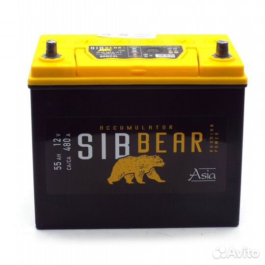 Аккумулятор sibbear asia 65B24L 55 А*ч о.п