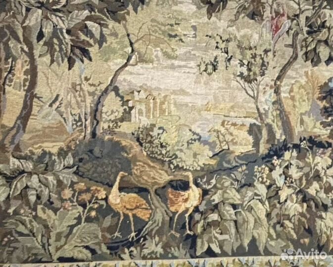 Гобелен винтажный. Пейзаж. Старинная мебель