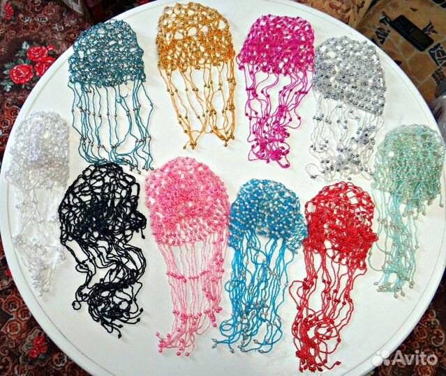 Шапочки из бисера и бусин