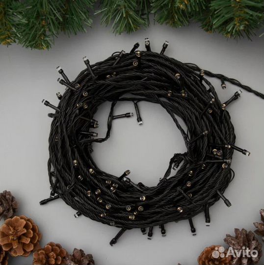 Гирлянда на елку теплый свет (5 размеров)