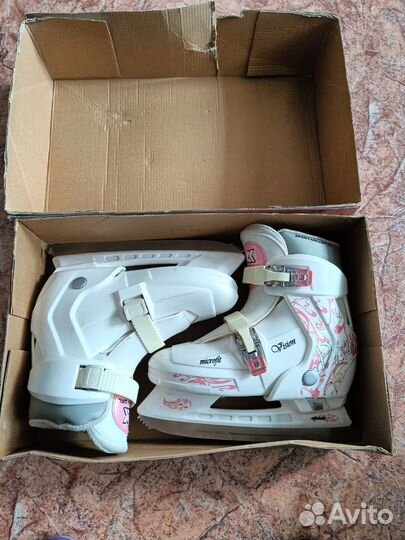 Коньки подростковые, раздвижные. Размер 34-37