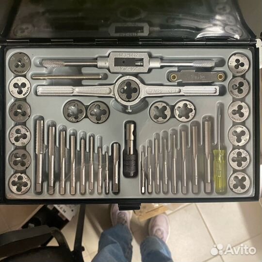 Терхим Набор метчиков и плашек M3-12 40 предметов