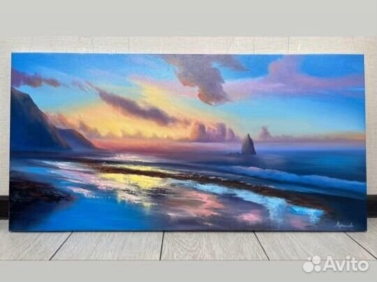Картина маслом море