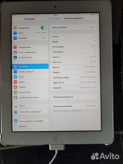 Планшет apple iPad первого поколения 2010