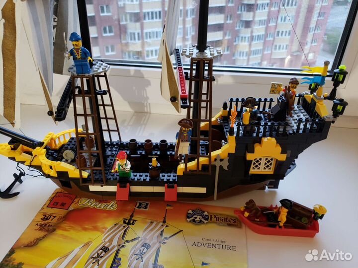 Конструктор Корабль пиратский Brick