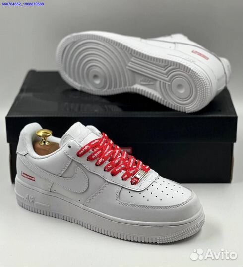 Кроссовки Nike Air Force 1 Low & Supreme (Арт.99464)