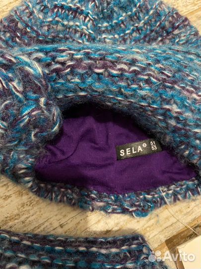 Шапка с шарфом для девочки