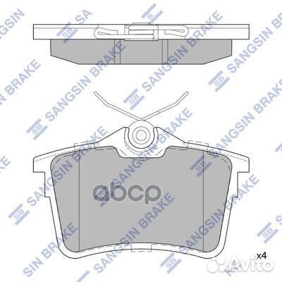 SP1824 колодки дисковые задние с антискрип. пл