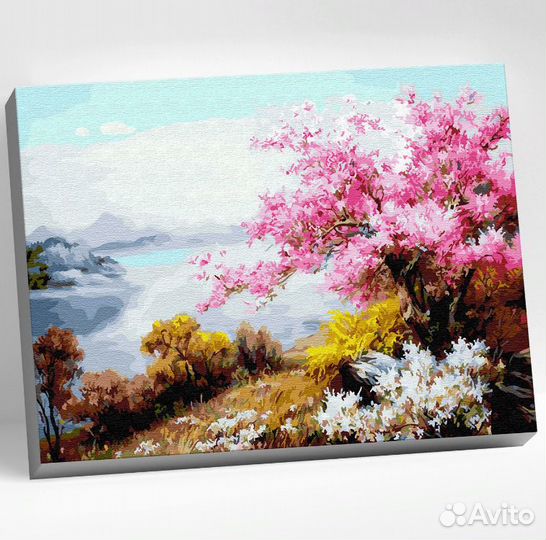 KK0808 Картина по номерам (40х50 ) Цветной холст ц