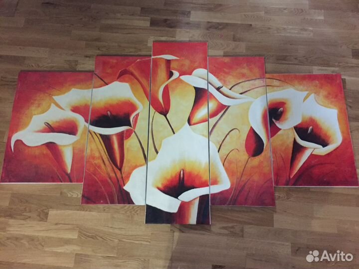 Большие модульные картины, холст масло