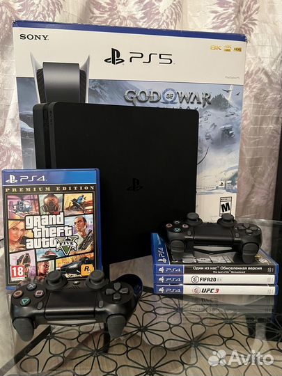 Sony PS4 slim + 700 игр + PS deluxe