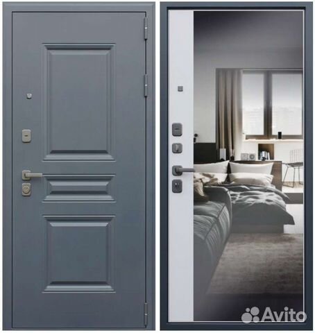 Входная дверь зеркалом