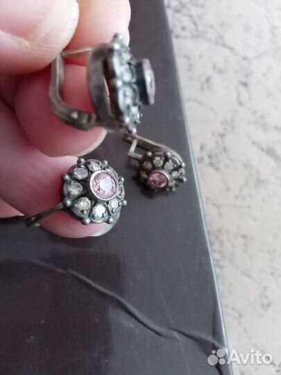 Серебряные серьги 925 СССР