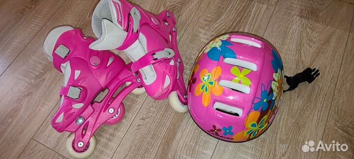 Ролики детские (28-31р) +шлем