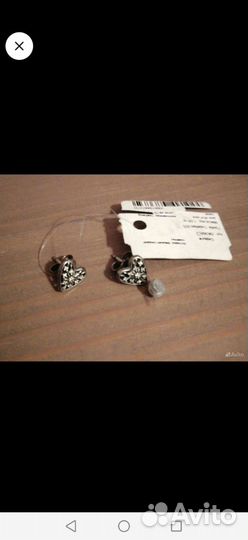 Серьги серебро pandora