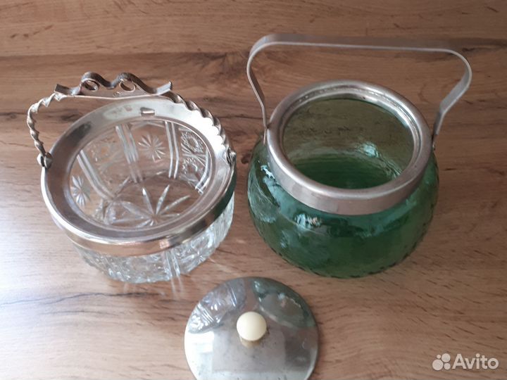 Сахарницы цветное стекло,хрусталь