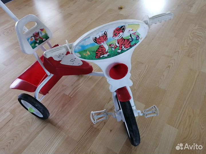 Машина большая Трёхколёсный велосипед Малыш с руч