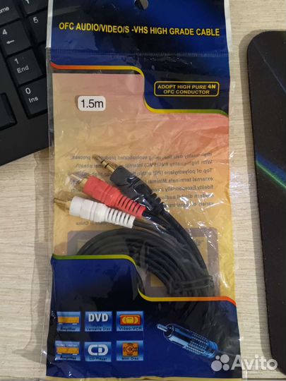 Кабель jack 3.5 2 rca toslink