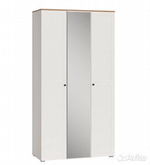 Шкаф трёх дверный Остин белый/дуб золотой