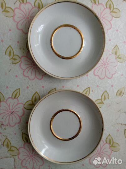 Чайные блюдца СССР фарфор(раритет)