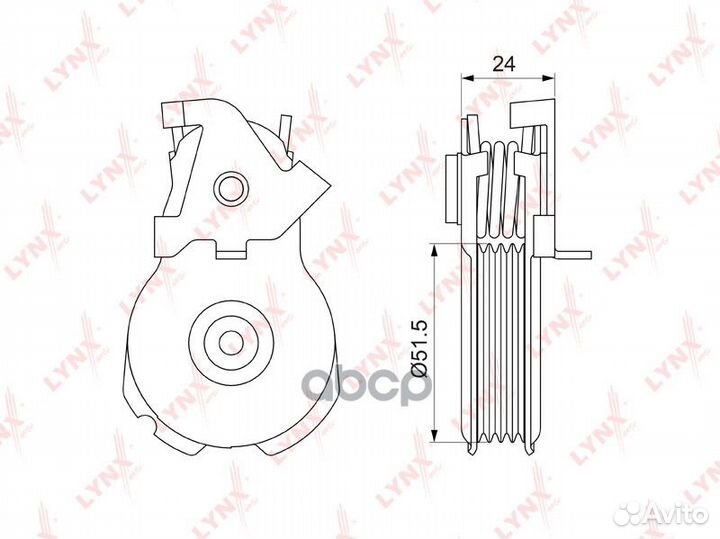 Ролик натяжной приводного ремня PT3053 lynxauto