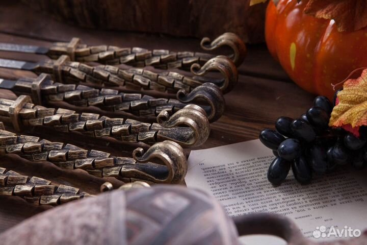 Кованые шампуры комплект 6 шт - Монблан