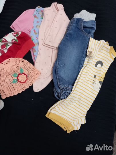 Вещи на девочку пакетом с памперсами