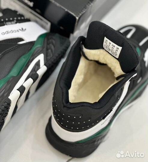 Мужские зимние кроссовки с мехом adidas niteboll