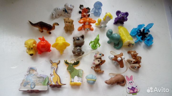 Киндеры животные птицы дракончики обмен