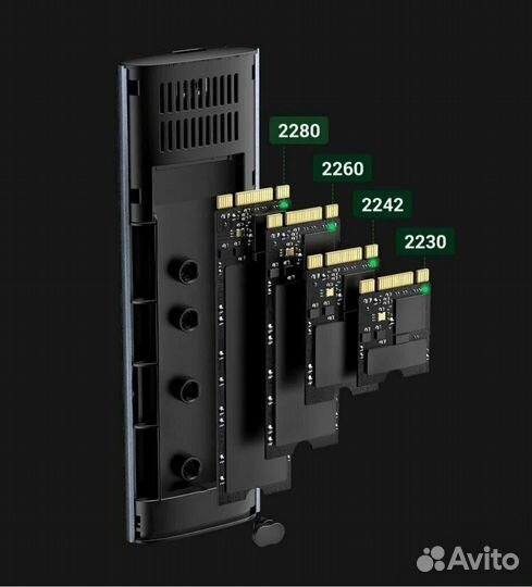 Бокс для SSD M.2 ugreen CM400