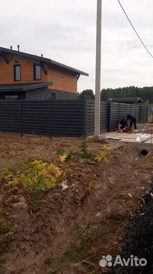 Забор из профнастила под ключ под ключ