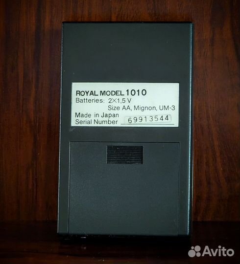 Винтажный калькулятор Royal 1010, Япония 1977 г